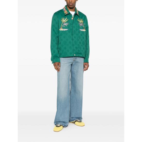 26SS 카사블랑카 자켓 SP26 JK 443 02 CASA GREEN - CASABLANCA