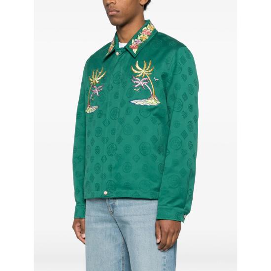 26SS 카사블랑카 자켓 SP26 JK 443 02 CASA GREEN - CASABLANCA