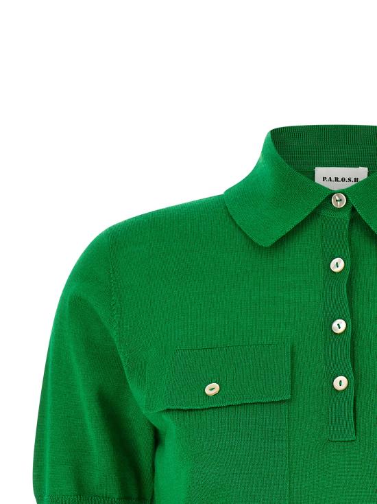 26SS 파로쉬 폴로 티셔츠 D540950LINFA26005 Green - PAROSH