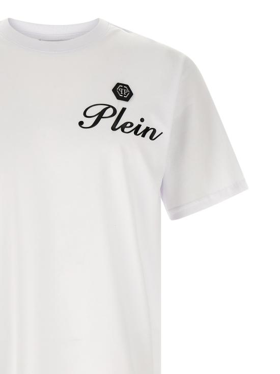 26SS 필립 플레인 반팔 티셔츠 SAFCMTK8906PJY002N01 White Black - PHILIPP PLEIN