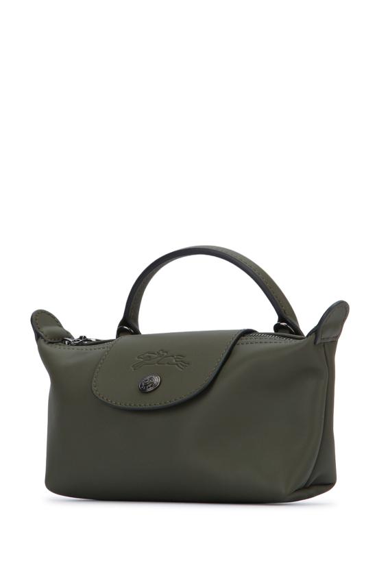 26SS 롱샴 르 플리아쥬 엑스트라 XS 레더 파우치 34205987 549 Fir - LONGCHAMP