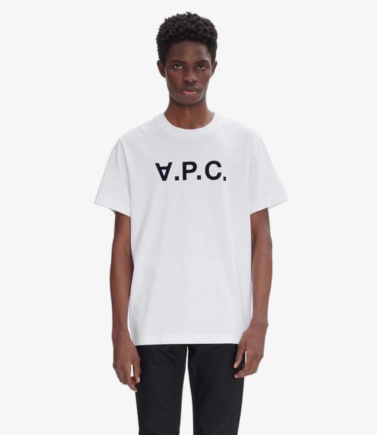 26SS 아페쎄 반팔 티셔츠 COHBM M26384 TAE WHITE DARK NAVY - A.P.C.