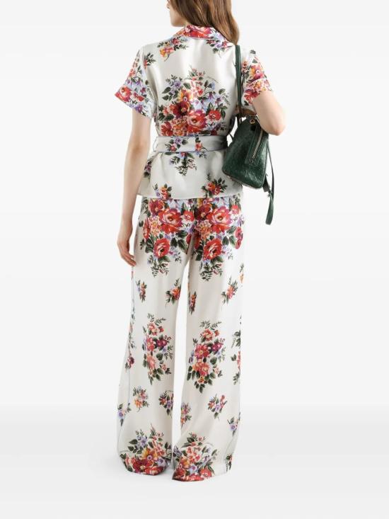 26SS 돌체앤가바나 플라워 부케 프린트 트윌 배니티 셔츠 F5S23T IS11IHA5ZO White - DOLCE & GABBANA
