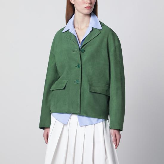 26SS 살바토레 산토로 가죽 자켓 50159LE Green