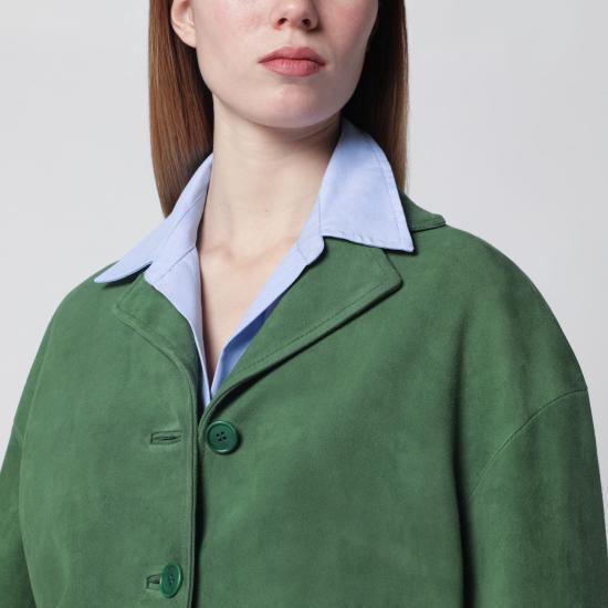 26SS 살바토레 산토로 가죽 자켓 50159LE Green - SALVATORE SANTORO