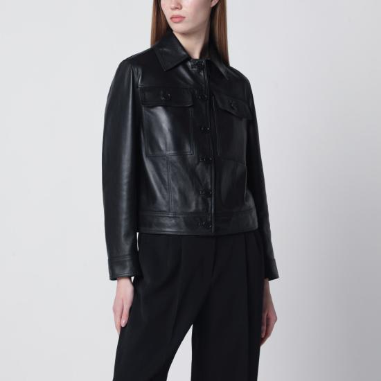 26SS 살바토레 산토로 가죽 자켓 50035LE Black