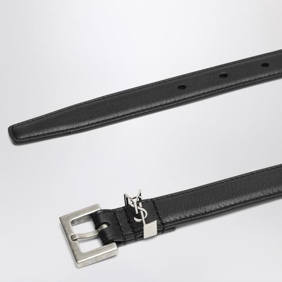 26SS 생로랑 카산드라 씬 스퀘어 버클 벨트 554465BOO0N Black - SAINT LAURENT