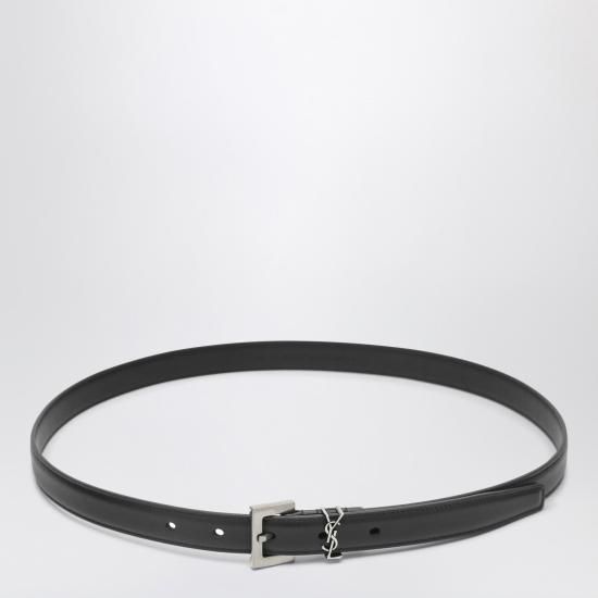 26SS 생로랑 카산드라 씬 스퀘어 버클 벨트 554465BOO0N Black