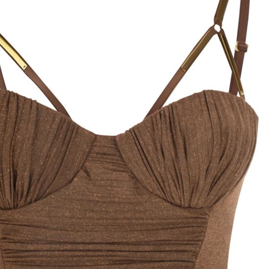 26SS 엘리자베타프랜치 미디 원피스 ABR1661E2 BROWN - ELISABETTA FRANCHI