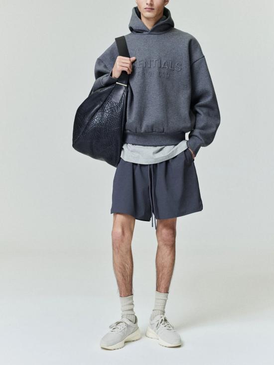 26SS 피어오브갓 클래식 후드 티셔츠 192HO256211F CHARCOAL HEATHER DOM - FEAR OF GOD