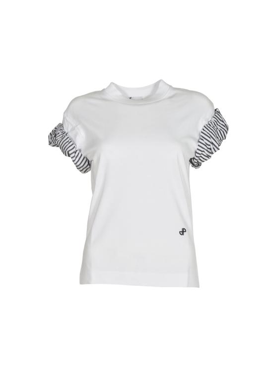 26SS 파투 페일 디테일 슬리브 티셔츠 JE225 9990 001W White