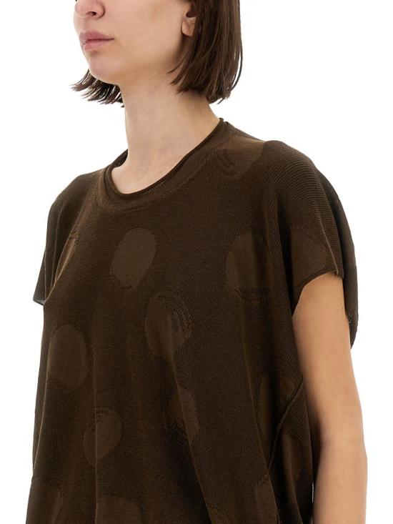 26SS 우마 왕 긴팔 티셔츠 UK7112 UW600 Brown - UMA WANG