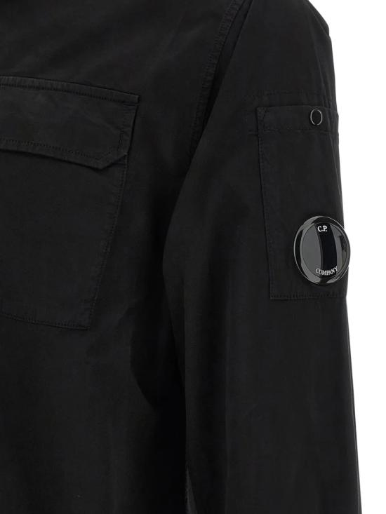 26SS 씨피 컴퍼니 오가닉 개버딘 지퍼 셔츠 RCCMOS705A 110143G 999 Black - C.P. COMPANY
