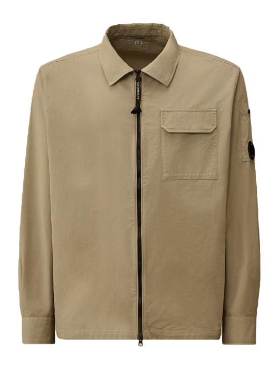 26SS 씨피 컴퍼니 오가닉 개버딘 지퍼 렌즈 오버셔츠 20CMOS705A 110143G 904 Dove