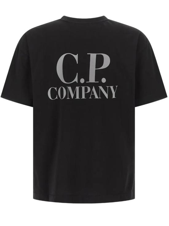 26SS 씨피 컴퍼니 30/1 저지 숏슬리브 로고 티셔츠 20CMTS086A 005100W 999 Black - C.P. COMPANY