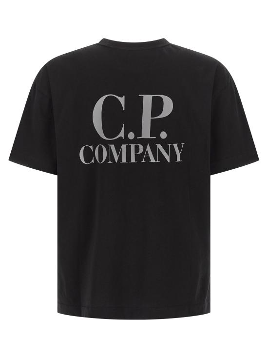 26SS 씨피 컴퍼니 30/1 저지 숏슬리브 로고 티셔츠 20CMTS086A 005100W 999 Black - C.P. COMPANY