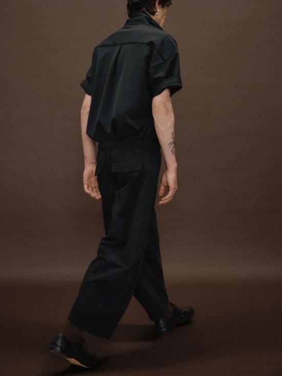 26SS 엔타이어 스튜디오 스트레이트 팬츠 ESSS26PA10012 0015 Black - ENTIRE STUDIOS