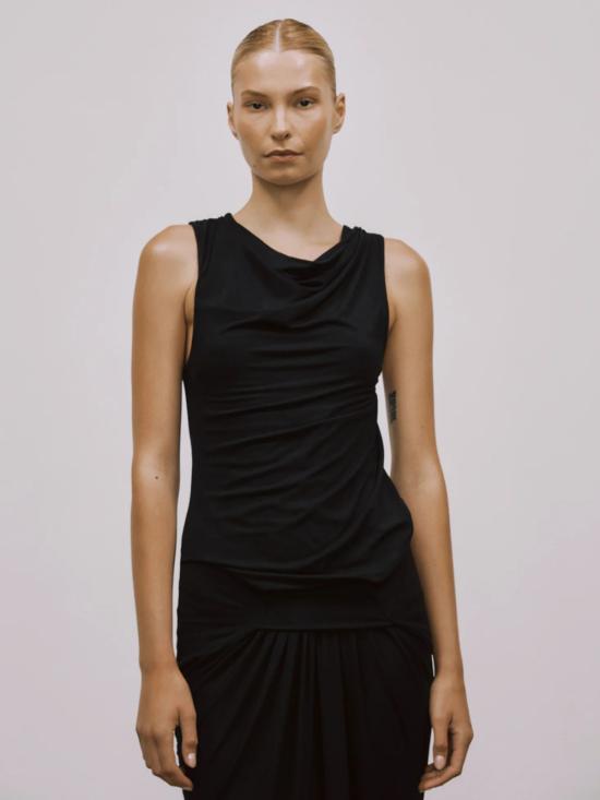 26SS 엔타이어 스튜디오 미디 원피스 ESSS26DR01243 0015 Black - ENTIRE STUDIOS