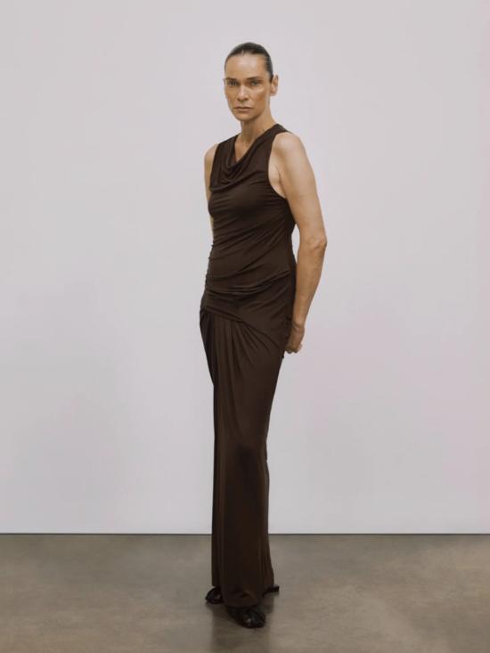 26SS 엔타이어 스튜디오 미디 원피스 ESSS26DR01243 C737 Tobacco - ENTIRE STUDIOS