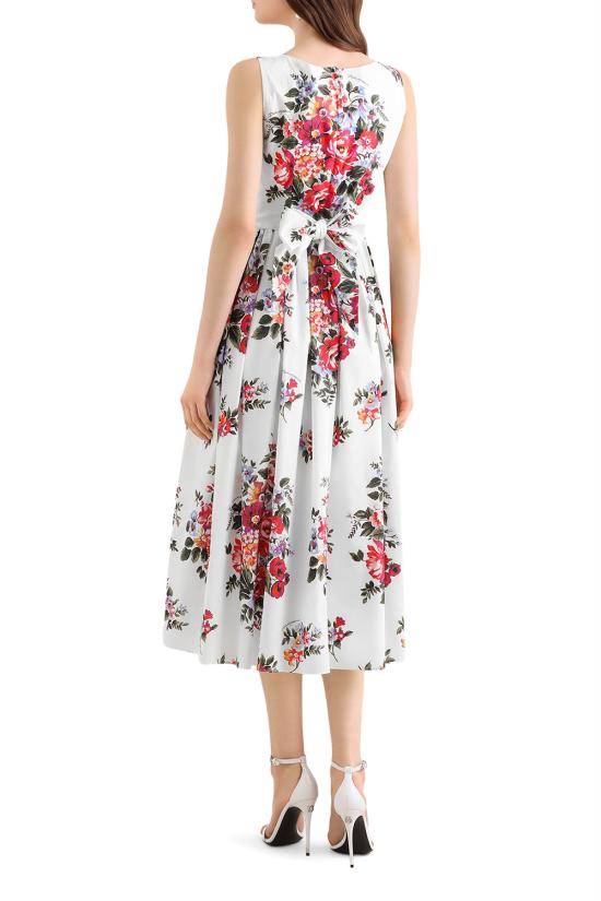 26SS 돌체앤가바나 미디 원피스 F612PTHS5UU HA5ZO Mazz fiori f bianco - DOLCE & GABBANA