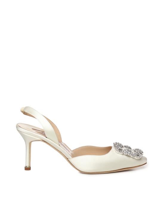 26SS 마놀로 블라닉 플랫 슈즈 4190698 1309 White - MANOLO BLAHNIK