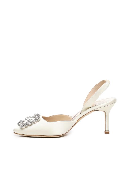 26SS 마놀로 블라닉 플랫 슈즈 4190698 1309 White - MANOLO BLAHNIK
