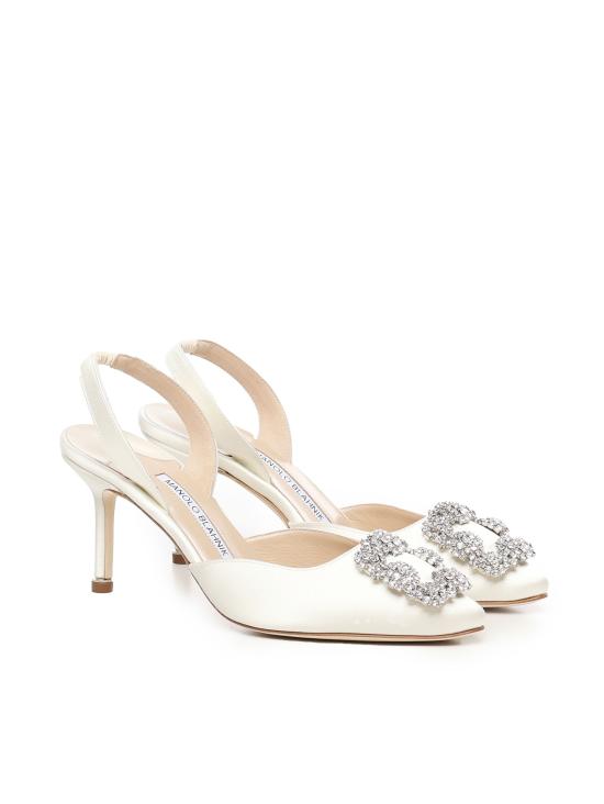 26SS 마놀로 블라닉 플랫 슈즈 4190698 1309 White - MANOLO BLAHNIK