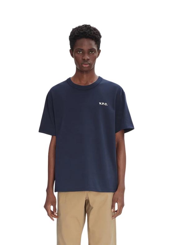 26SS 아페쎄 반팔 티셔츠 COHBQ H26391 TIQ DARK NAVY ECRU - A.P.C.