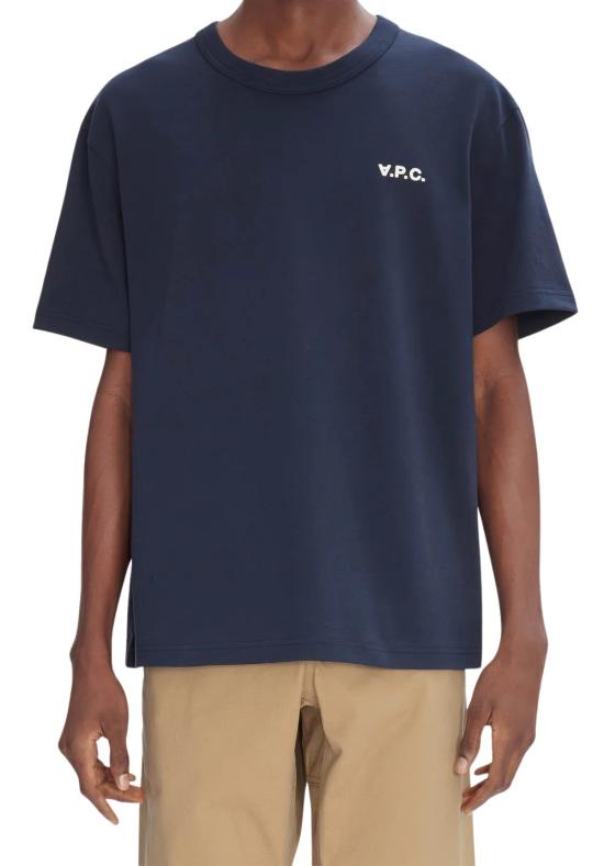 26SS 아페쎄 반팔 티셔츠 COHBQ H26391 TIQ DARK NAVY ECRU - A.P.C.