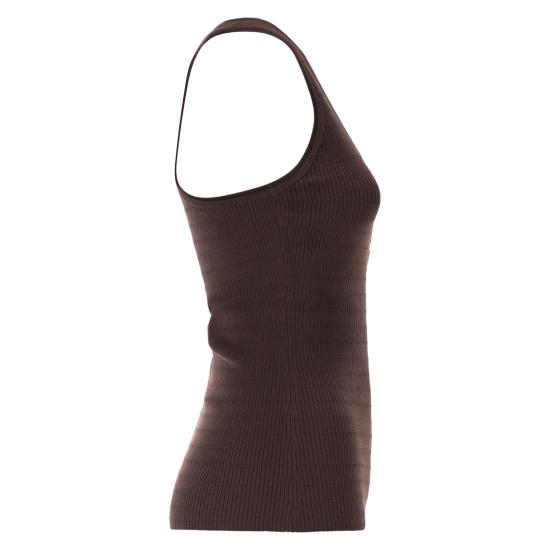 26SS 엘리자베타프랜치 민소매 티셔츠 TK75B61E2 BROWN - ELISABETTA FRANCHI