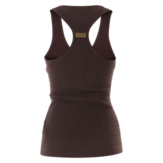 26SS 엘리자베타프랜치 민소매 티셔츠 TK75B61E2 BROWN - ELISABETTA FRANCHI