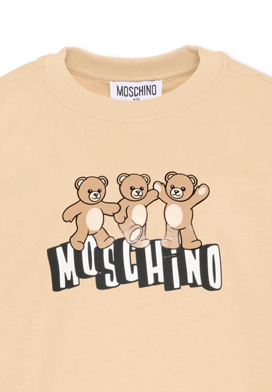 26SS [키즈] 모스키노 티셔츠 HUM05P LAA23 20829 BEIGE - MOSCHINO