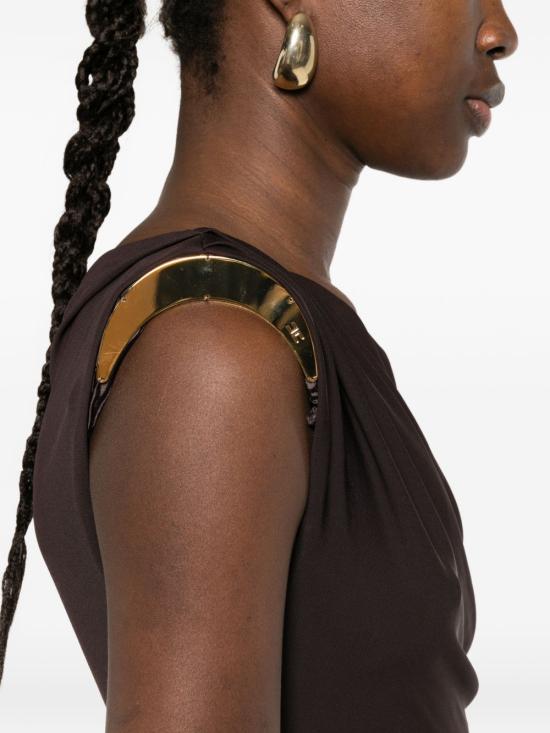 26SS 엘리자베타프랜치 미디 원피스 AB90661E2 EV9 Dark chocolate - ELISABETTA FRANCHI