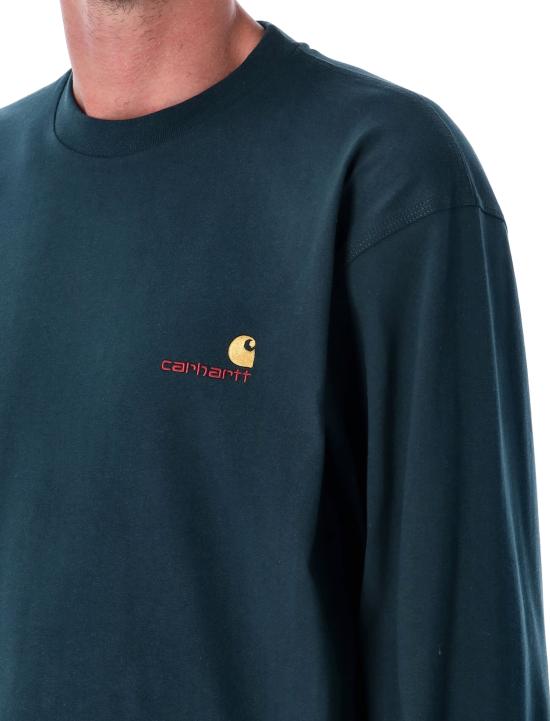 25FW 칼하트 WIP 아메리칸 스크립트 롱슬리브 티셔츠 I029955 0AUXX DEEP LAGOON - CARHARTT WIP