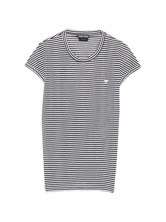 26SS 톰포드 반팔 티셔츠 TSJ630 JEX187 NWA BLACK WHITE