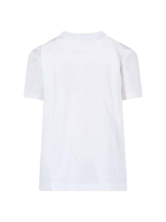 26SS 돌체앤가바나 DG 자수 & 라인스톤 저지 티셔츠 F8V42Z GDDL7W0800 White - DOLCE & GABBANA