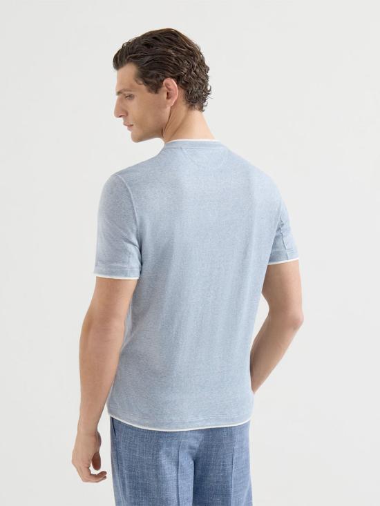 26SS 브루넬로 쿠치넬리 반팔 티셔츠 MW8357427 CGE03 CARTA ZUCCHERO - BRUNELLO CUCINELLI