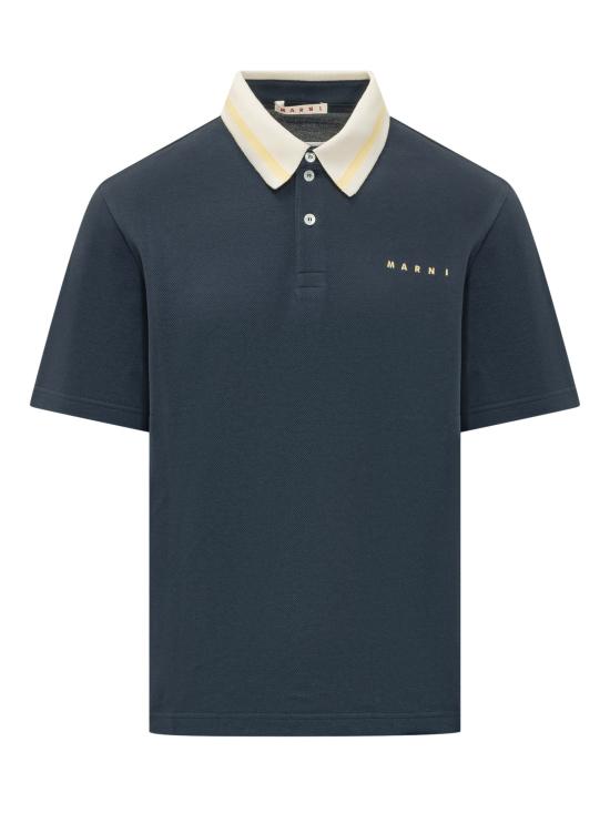 26SS 마르니 폴로 티셔츠 POMU0051LSUTC599 00B99 BLUBLACK