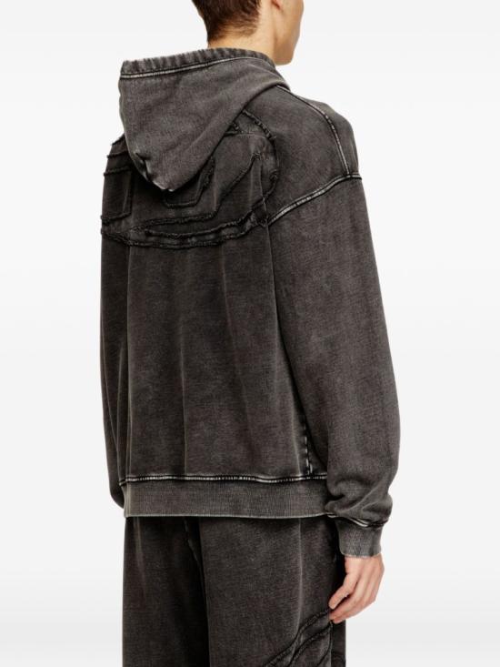 26SS 디젤 후드 티셔츠 A19325 0KIBZ 9XXA Black - DIESEL