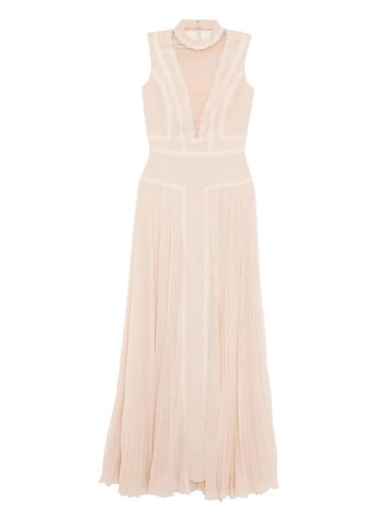  사이드 코베이시 원피스 크레이프 조젯 드레스