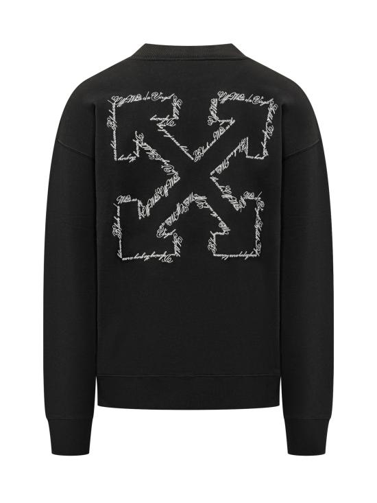 26SS 오프화이트 긴팔 티셔츠 44MBA054S26F00 1001 BLACK - OFF WHITE