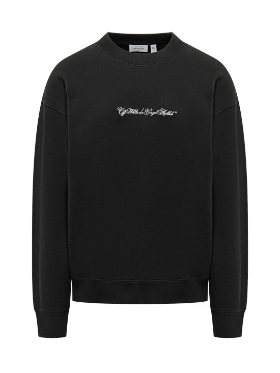 26SS 오프화이트 긴팔 티셔츠 44MBA054S26F00 1001 BLACK