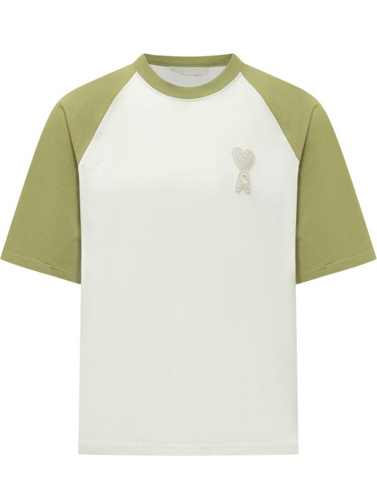 26SS 아미 반팔 티셔츠 UTS379726 A041 BLANC CREME MATCHA