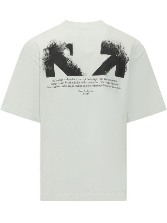 26SS 오프화이트 반팔 티셔츠 44MAA120S26J00 8332 BLUEWASH - OFF WHITE