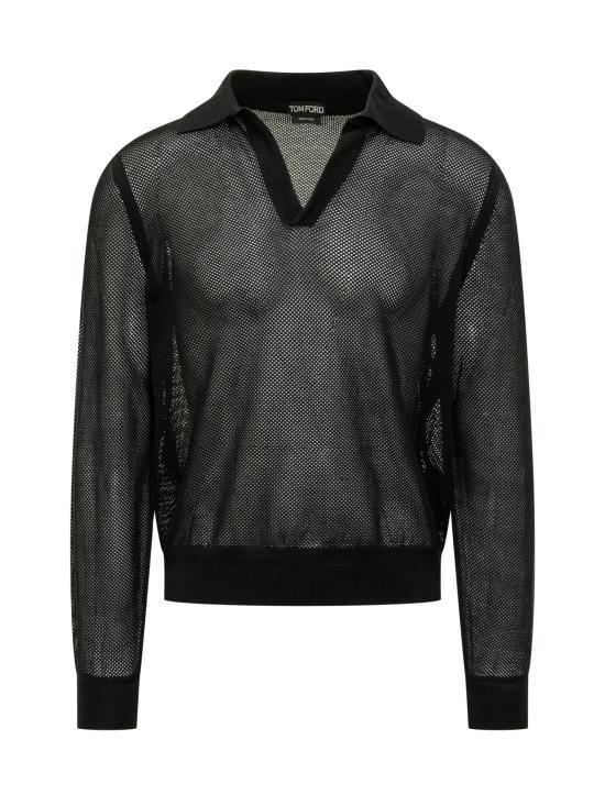 26SS 톰포드 폴로 티셔츠 KPL054YMC046 NAA BLACK