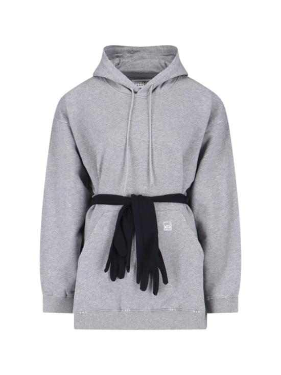 26SS MM6 메종마르지엘라 후디드 스웨트셔츠 윗 글러브 S52DA0083 M25025853M Grey