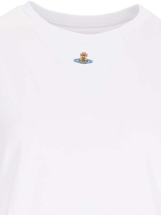 26SS 비비안웨스트우드 PERU 페루 ORB 반팔 티셔츠 3G010017 J001M A401 White - VIVIENNE WESTWOOD