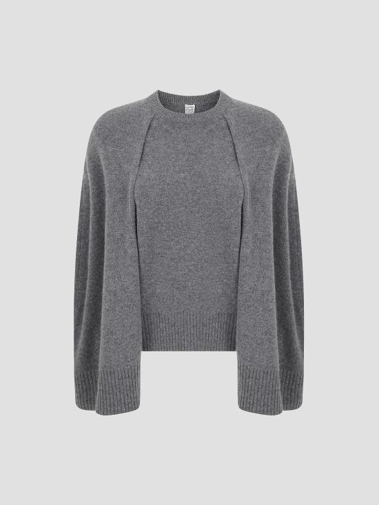 26SS 토템 후드 티셔츠 261WRT0635YA0235 083 DARK GREY MELANGE