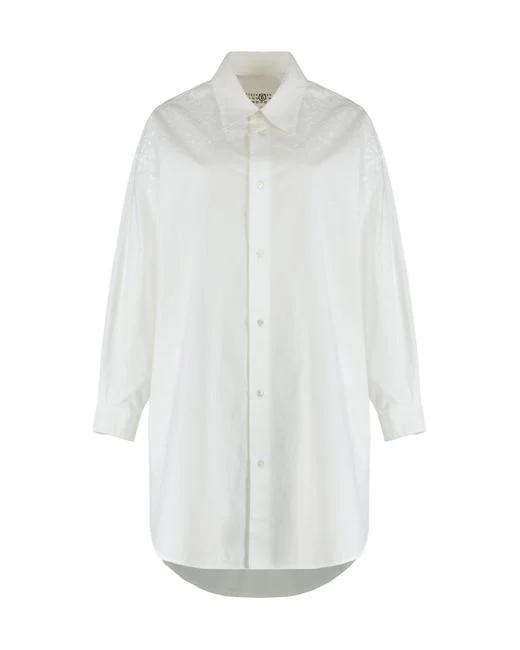 25FW MM6 메종마르지엘라 미디 원피스 S62CT0251M35256 100 OPTIC WHITE
