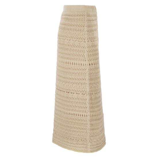 26SS 파비아나 필리피 롱 스커트 GND266F383 VANILLA - FABIANA FILIPPI